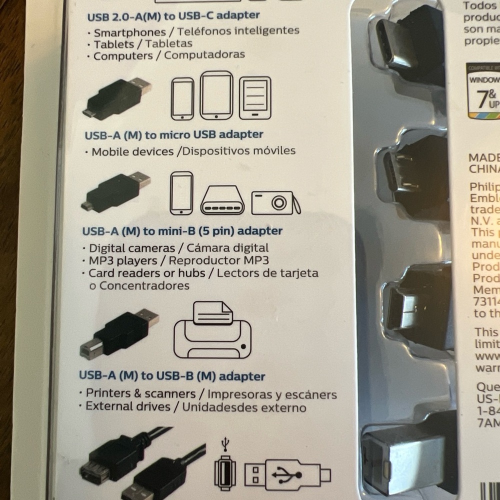 Philips Universal USB Adapter Cable Kit – New - Picture 4 of 5